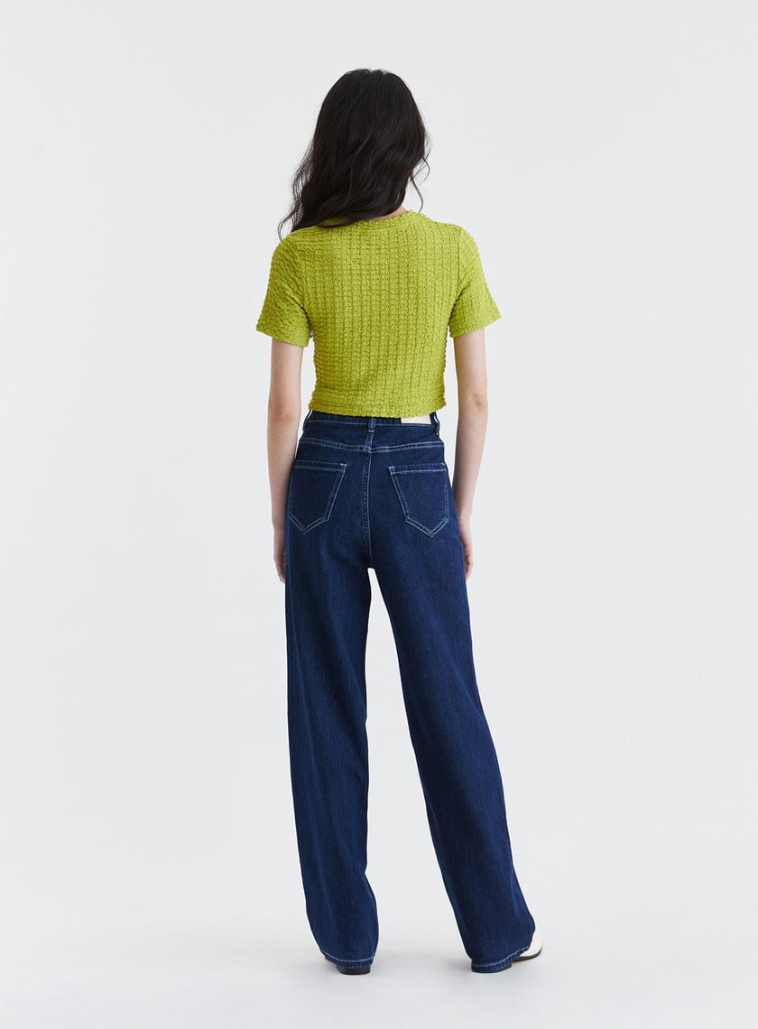 特殊肌理感針織短袖上衣