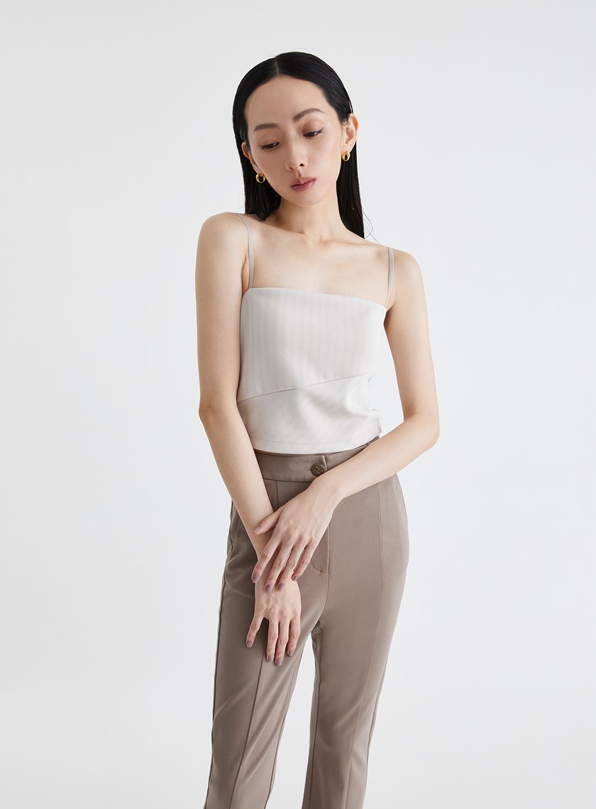 慵懶舒適細條紋BRA上衣