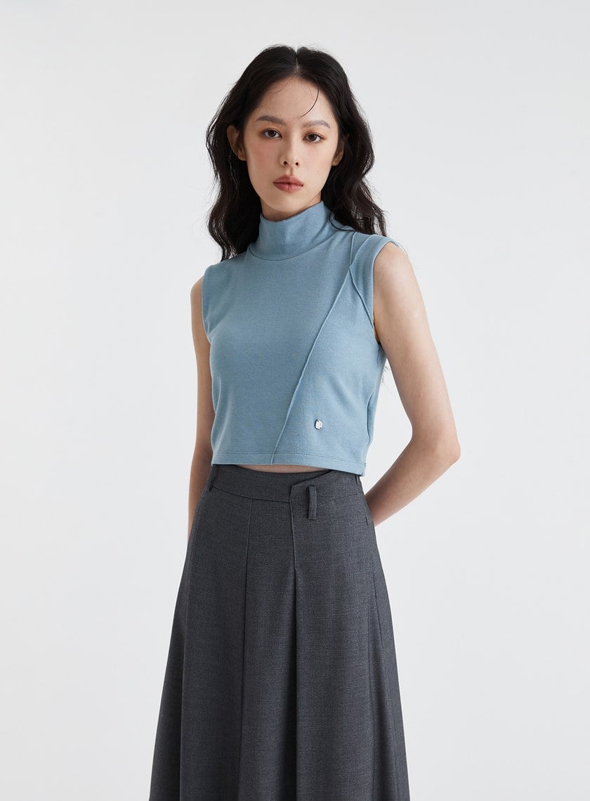 垂墜高領無袖 BRA 上衣