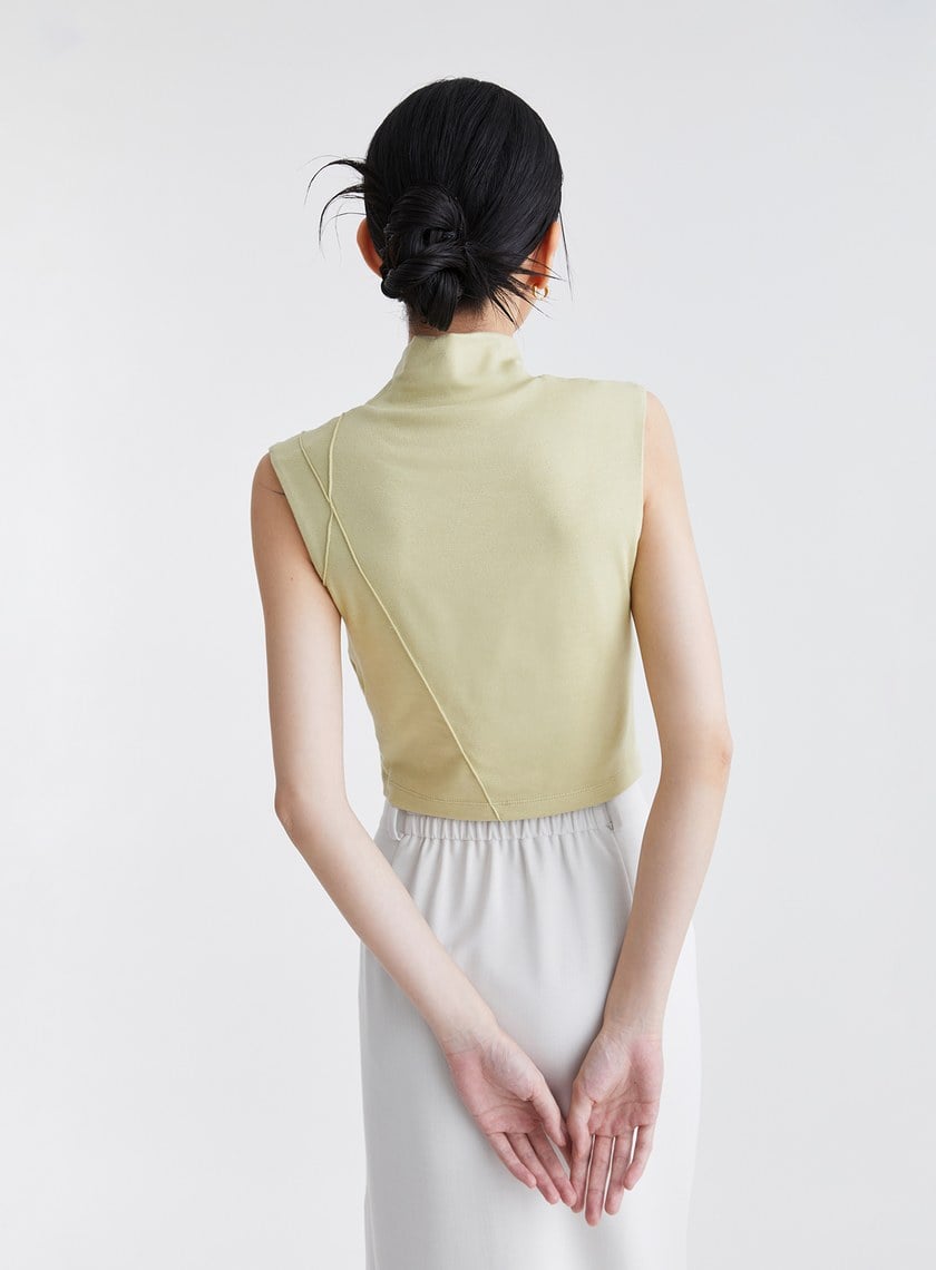 垂墜高領無袖 BRA 上衣