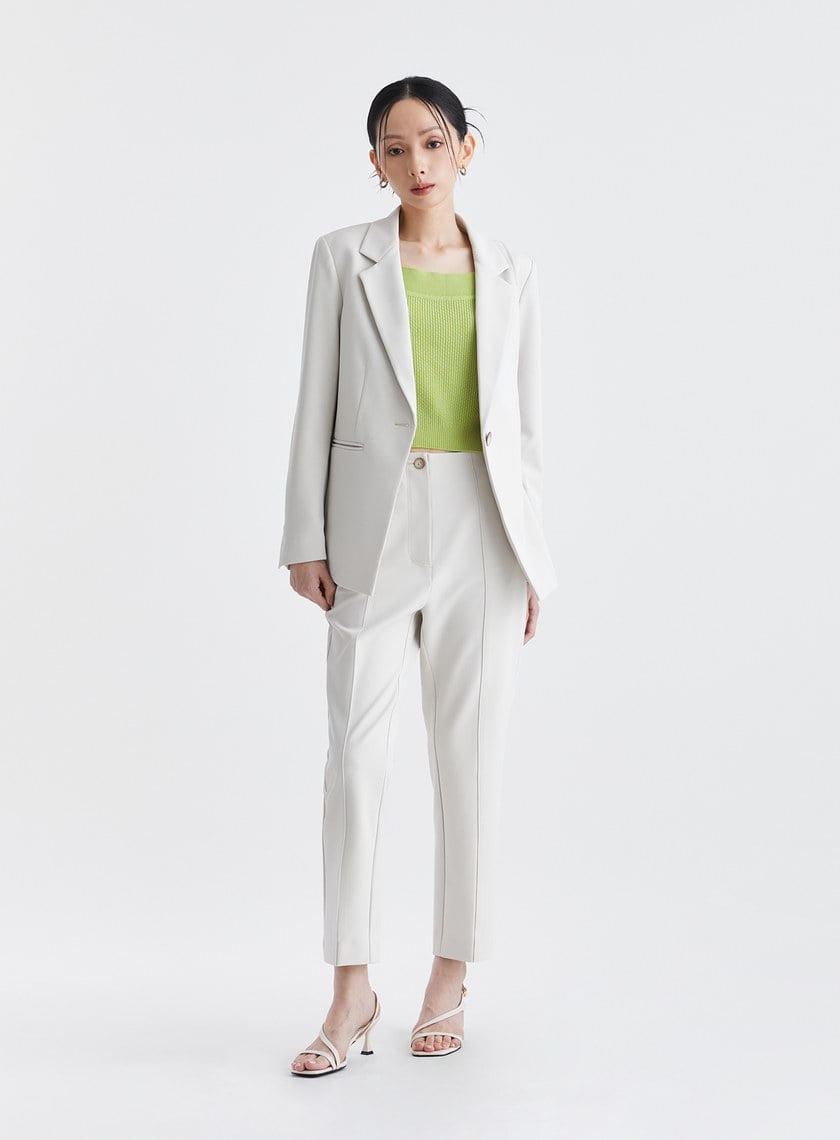 寬肩帶親膚緹花針織背心