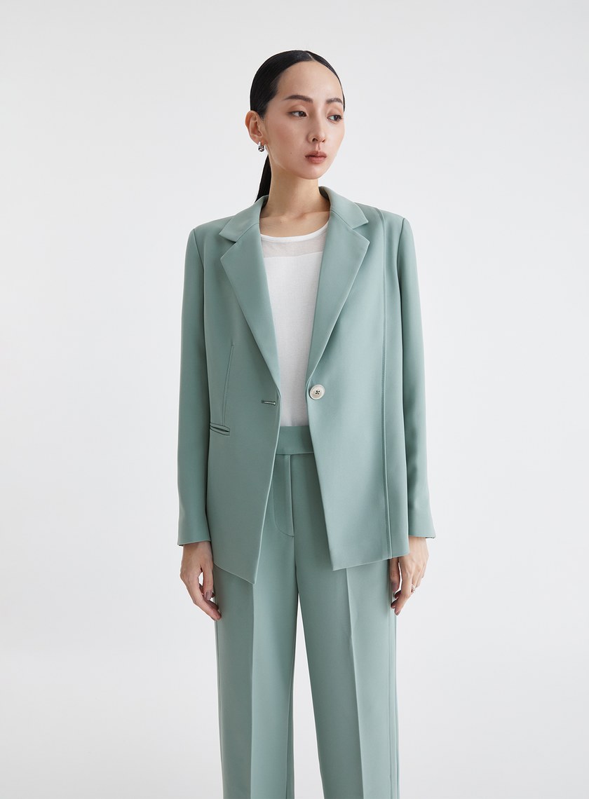 質感率性修身開衩西裝外套