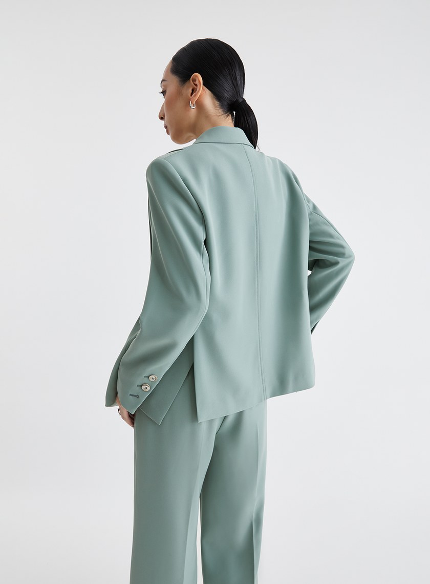 質感率性修身開衩西裝外套