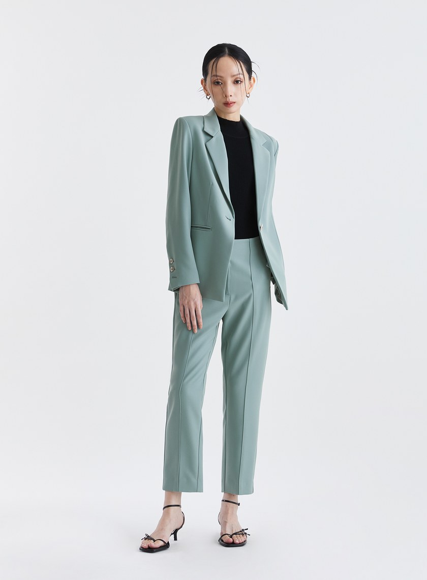 質感率性修身開衩西裝外套