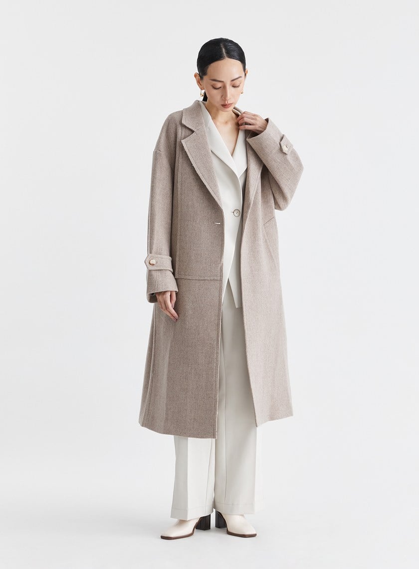 高級感純羊毛長版大衣