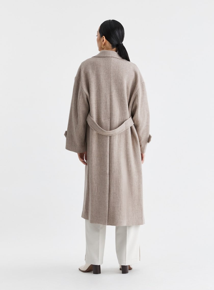 高級感純羊毛長版大衣