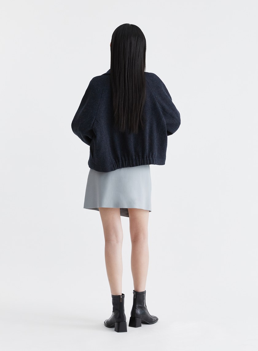 高級感純羊毛短版外套