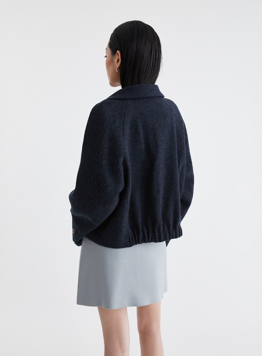 高級感純羊毛短版外套