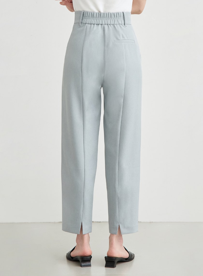 高腰打摺九分西裝褲