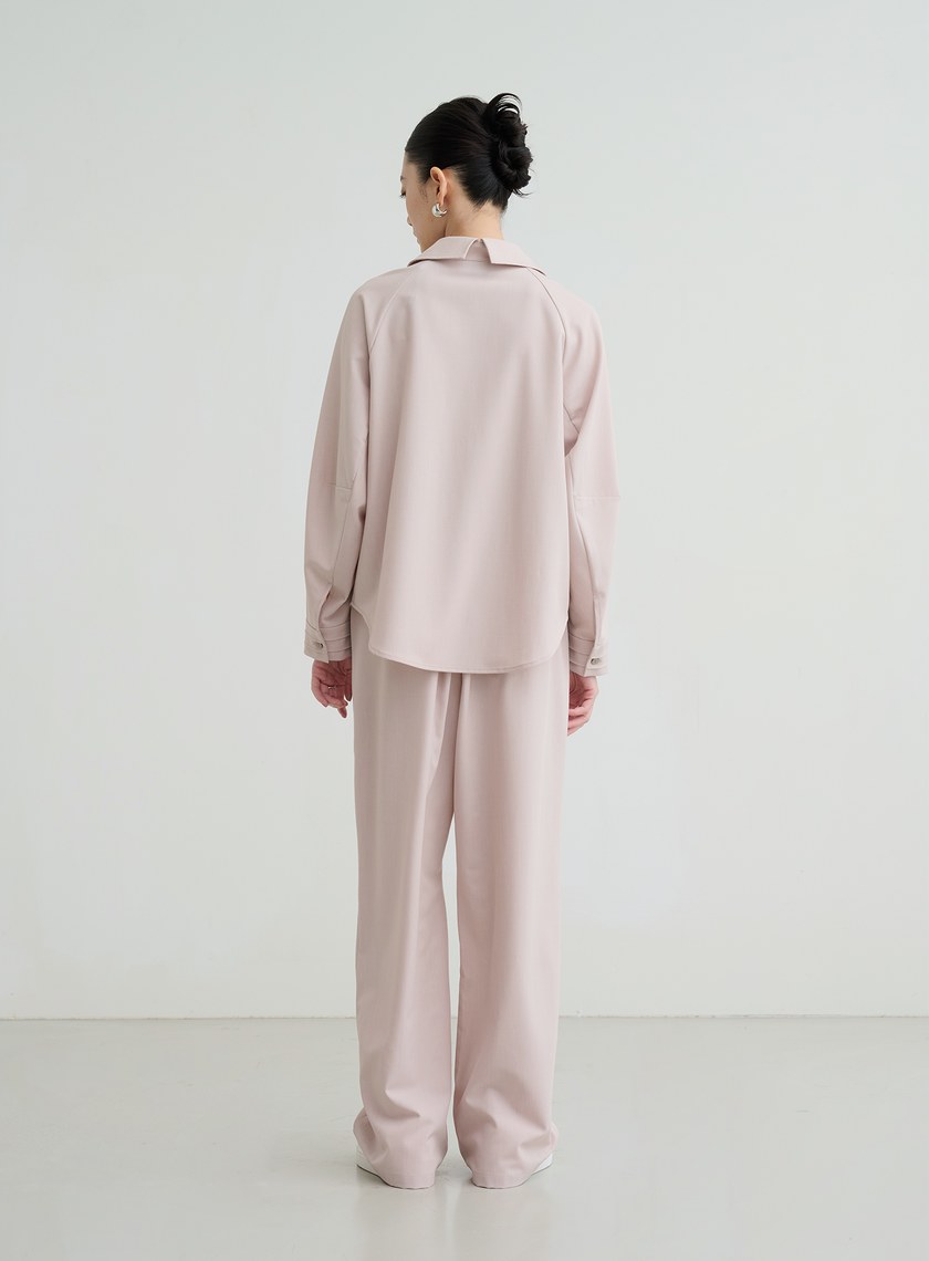 清新淡雅綁帶西裝寬褲