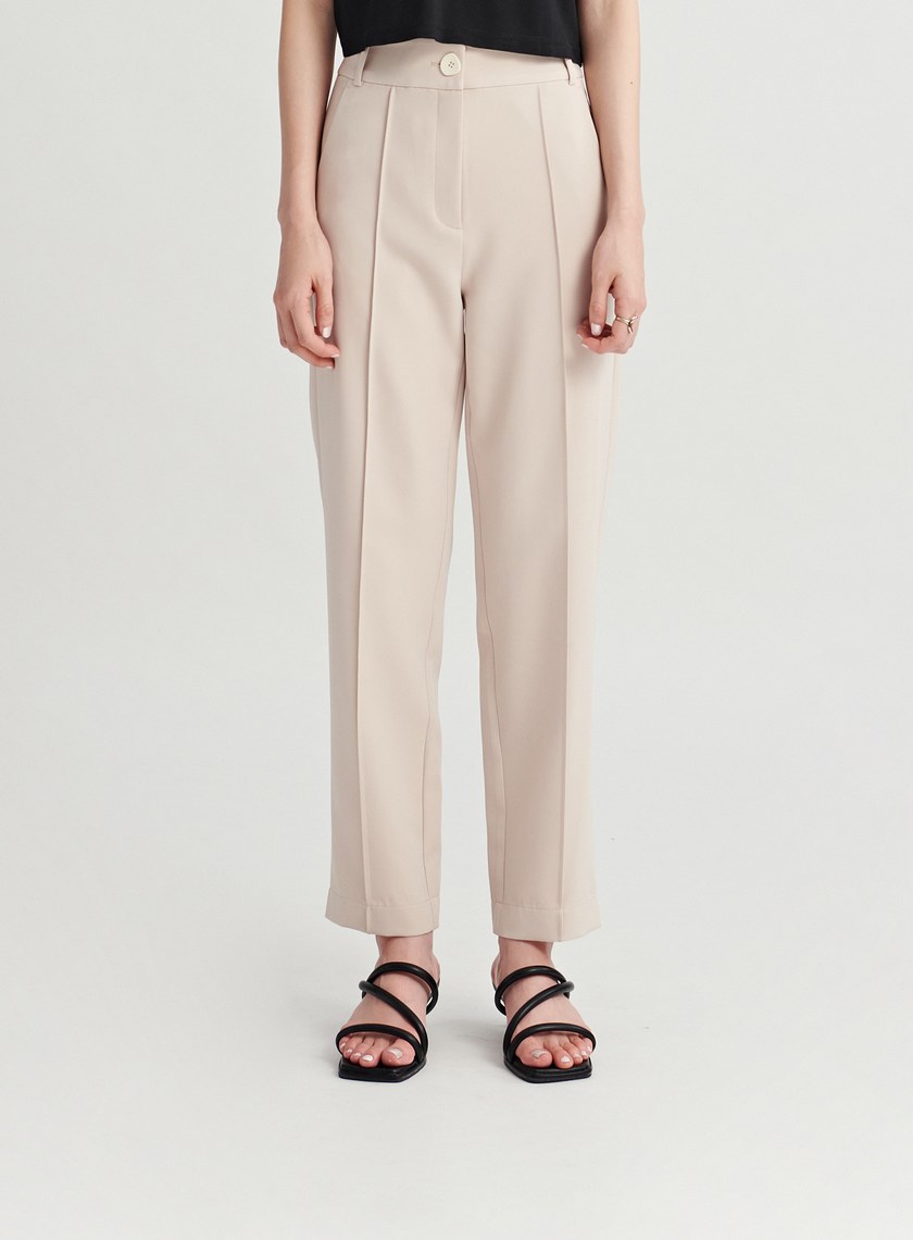 彈性合身錐形西裝褲