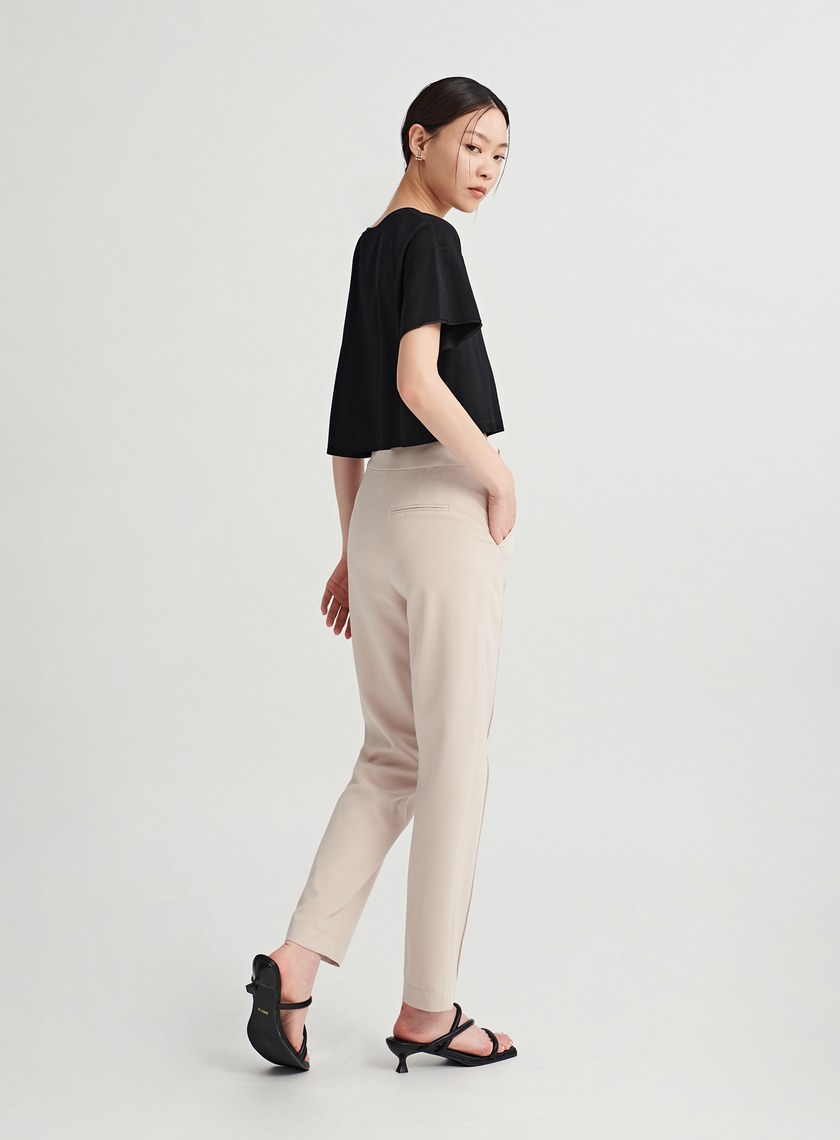 彈性合身錐形西裝褲