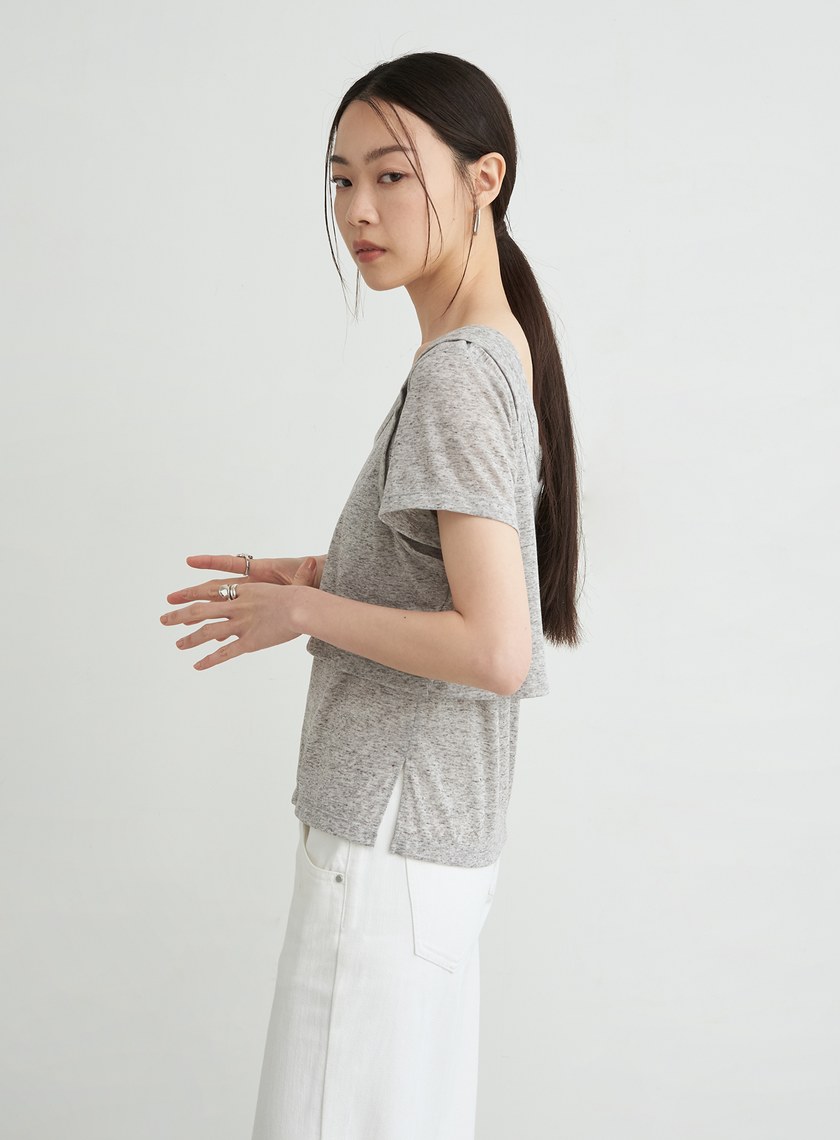 雙層結構兩件式短袖上衣