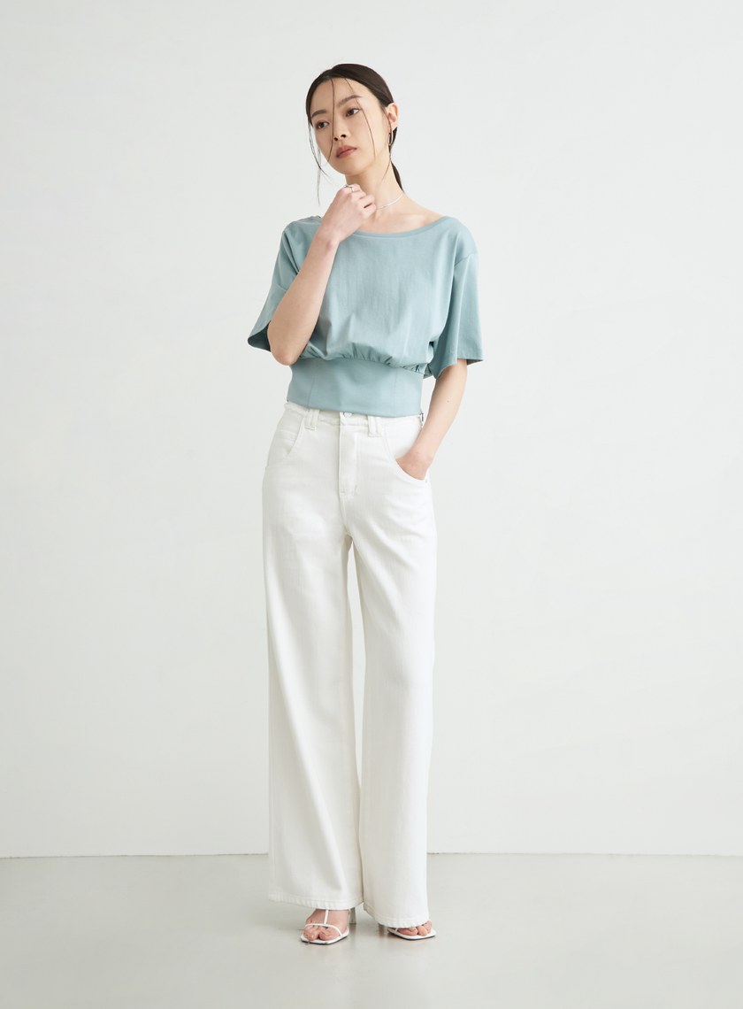 個性馬甲式收腰短袖上衣