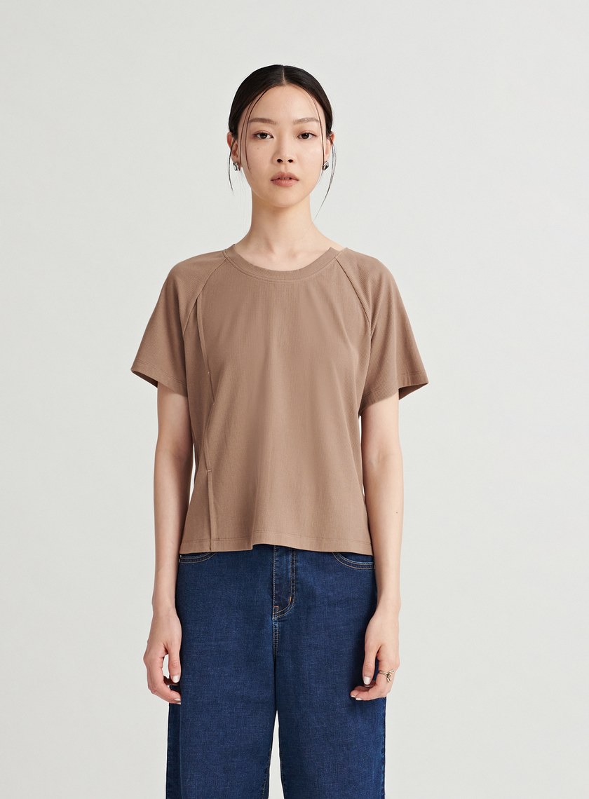 解構圓領短袖上衣