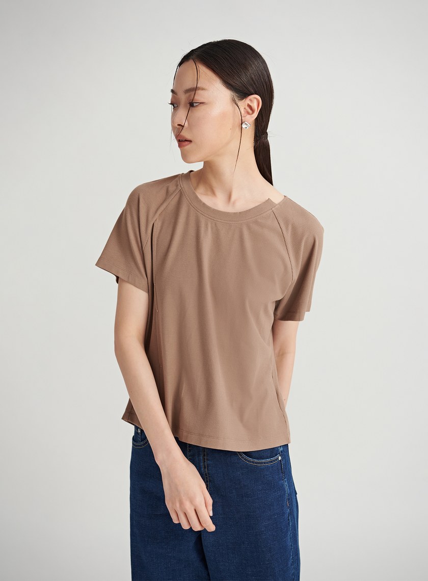 解構圓領短袖上衣