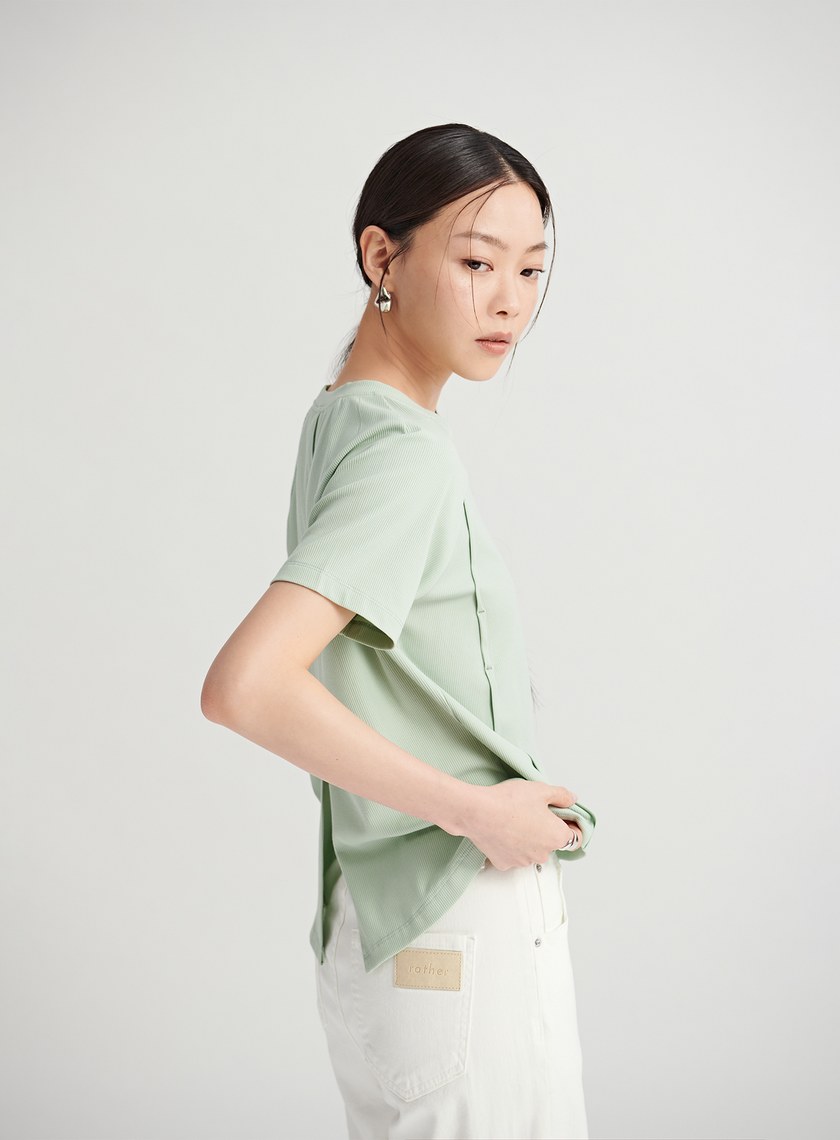 解構圓領短袖上衣