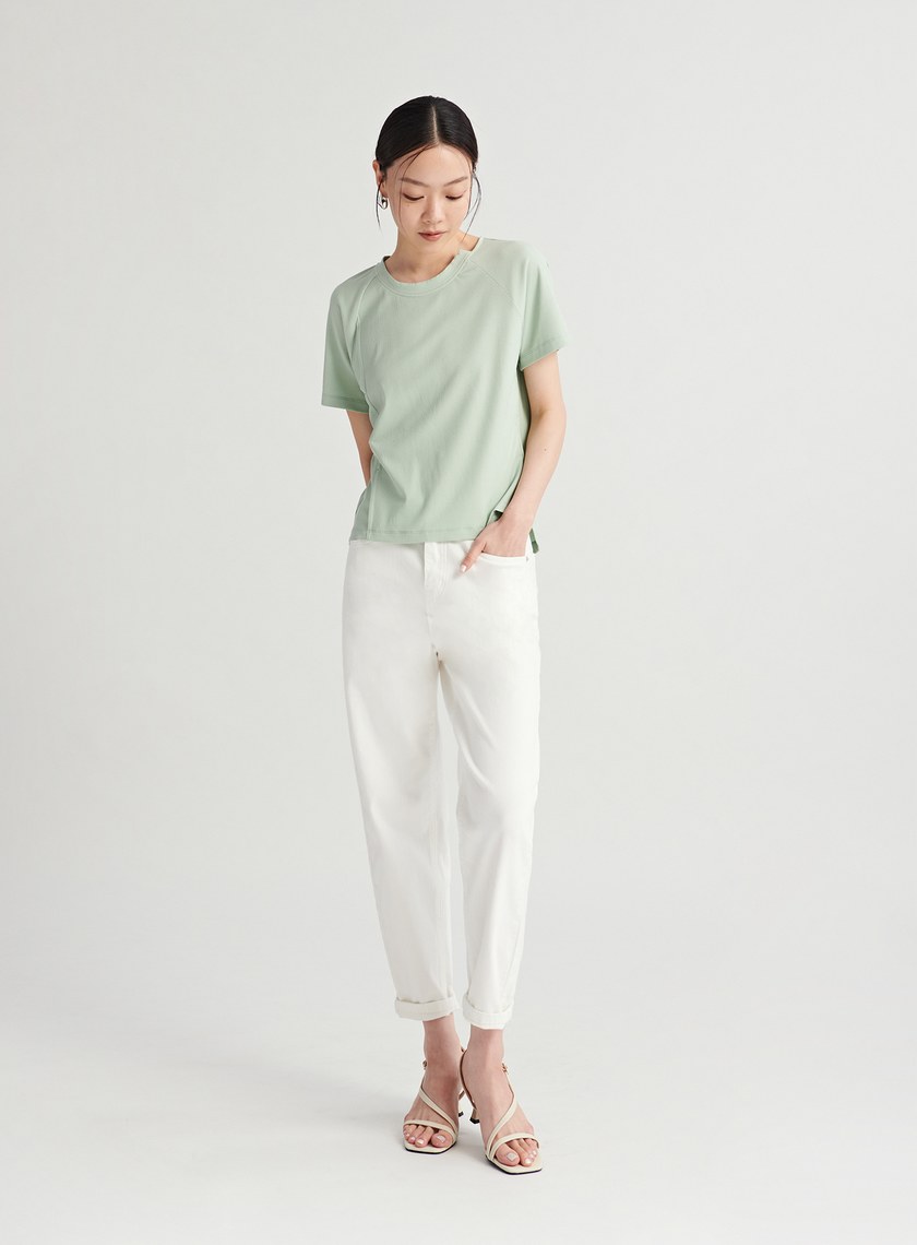 解構圓領短袖上衣