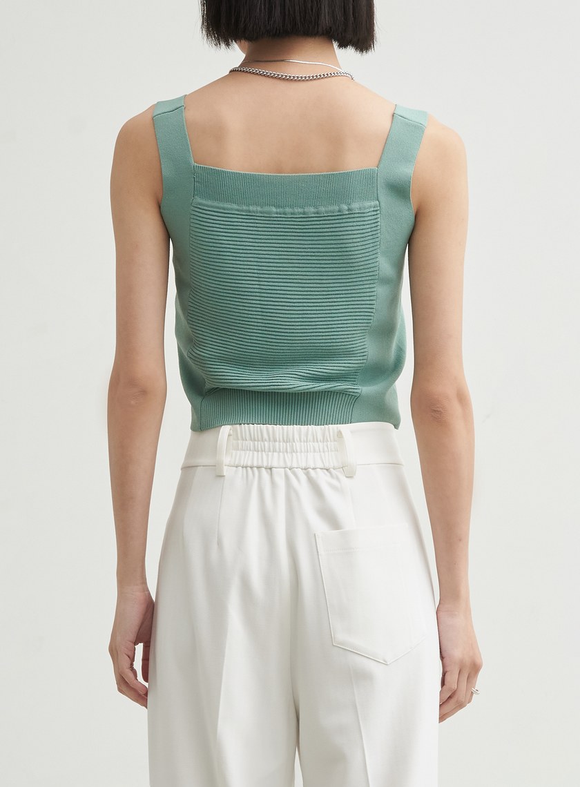 寬肩帶平口針織背心