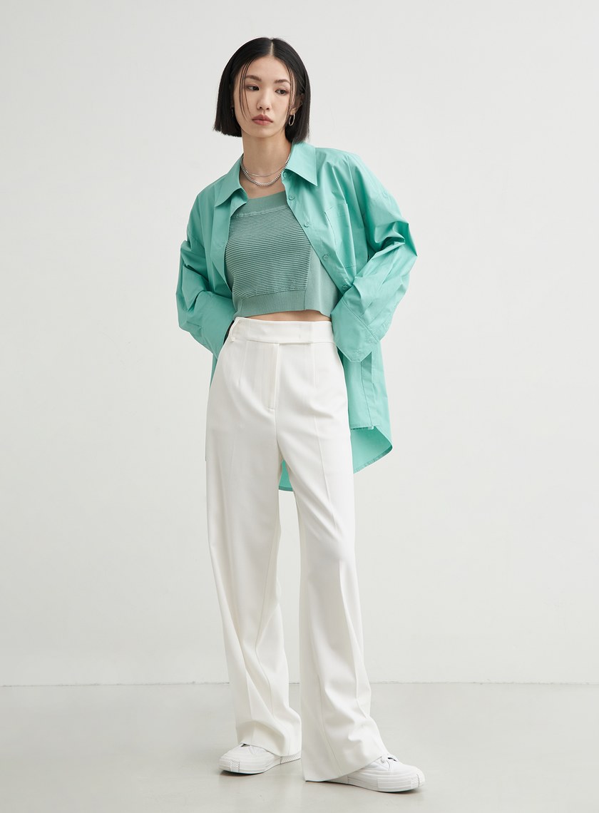 寬肩帶平口針織背心