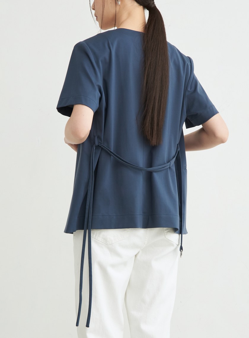 舒適無領單釦西裝外套