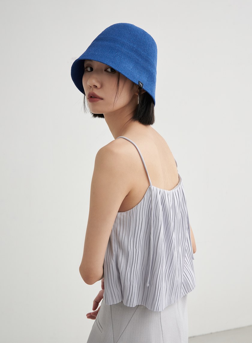 亞麻編織漁夫帽