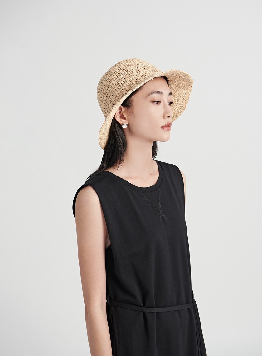 渡假草編鐘型帽