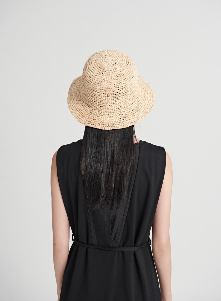 渡假草編鐘型帽