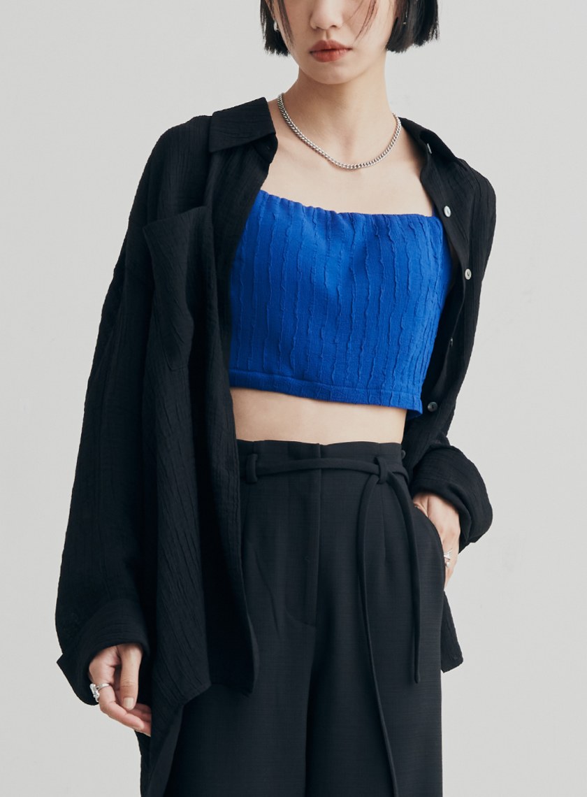 肌理感平口美背BRA背心上衣