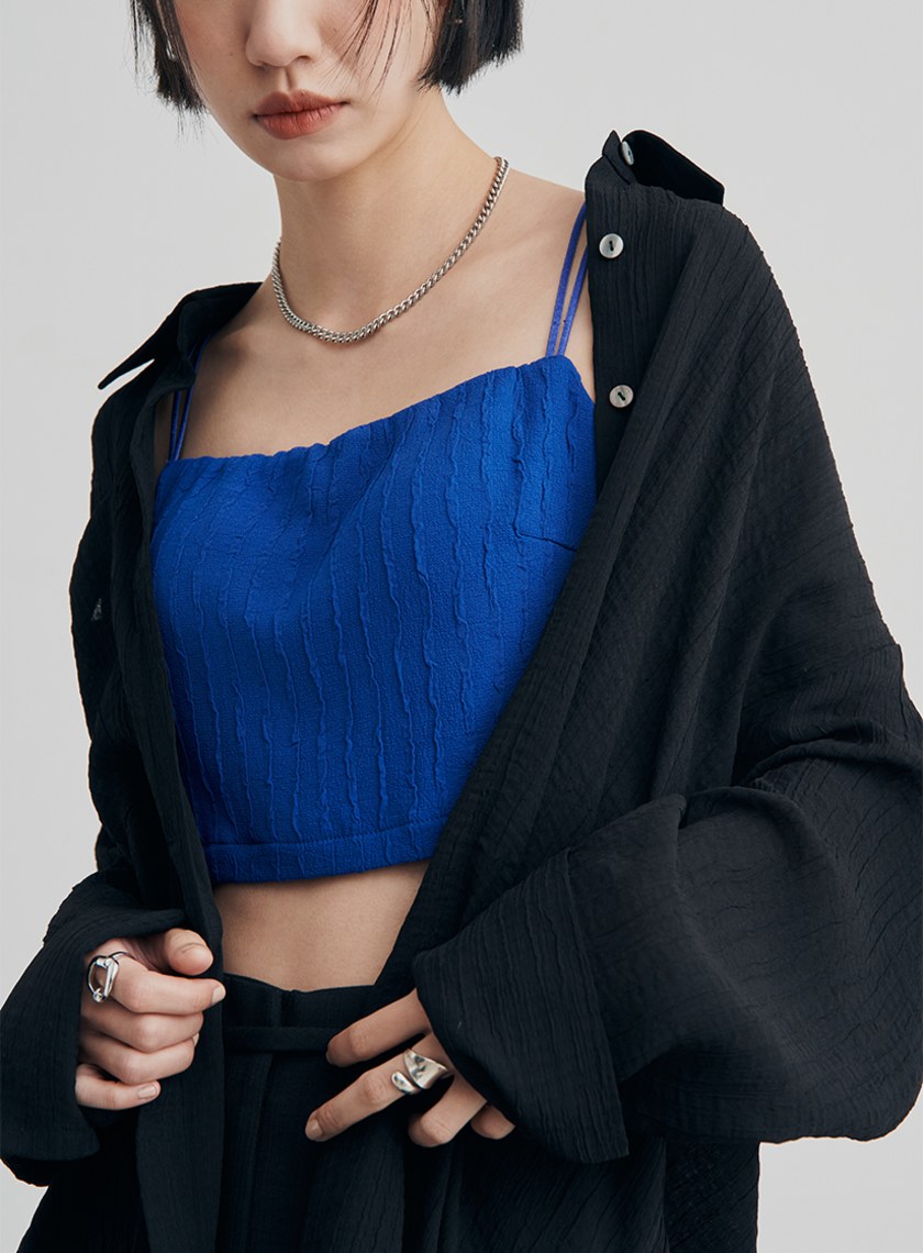 肌理感平口美背BRA背心上衣