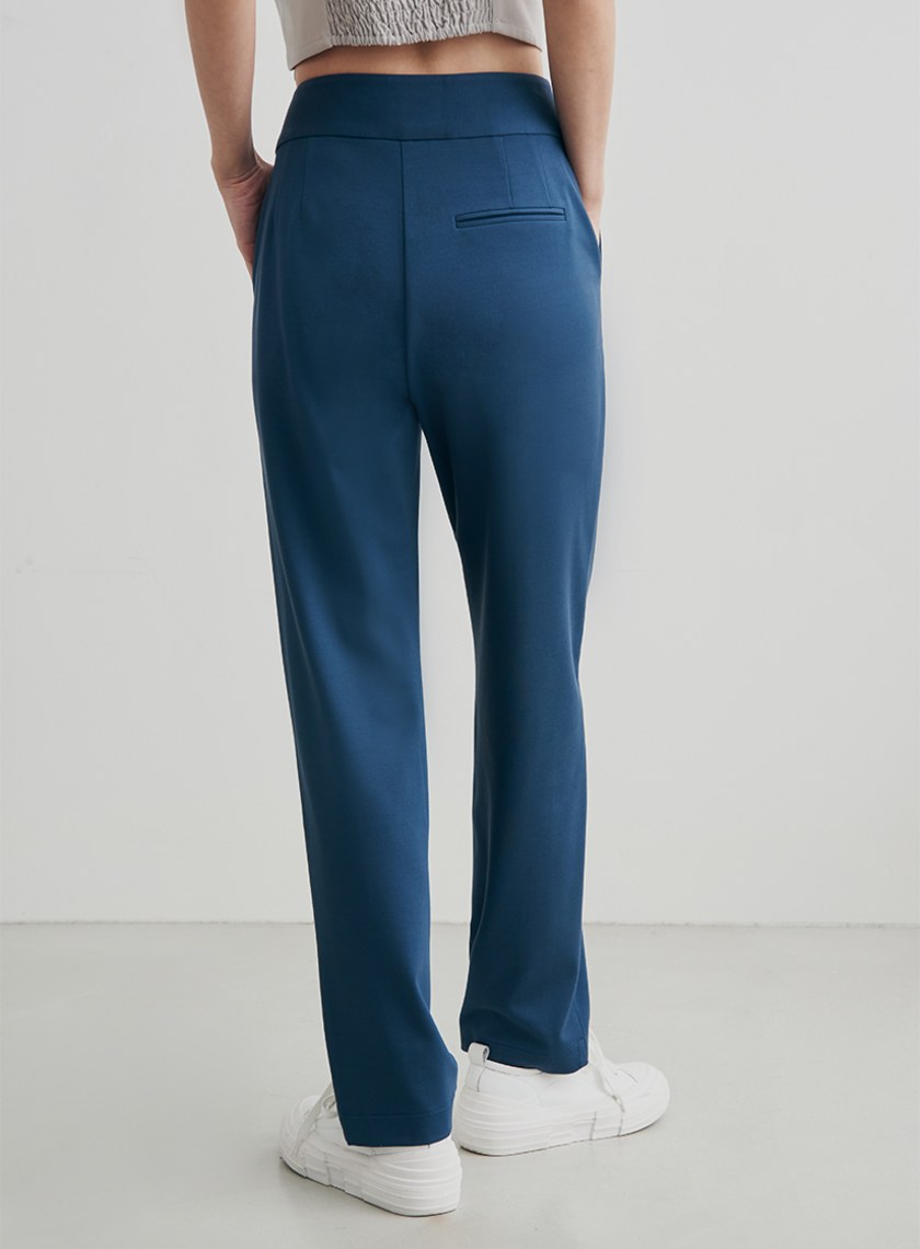 彈性合身錐形西裝褲