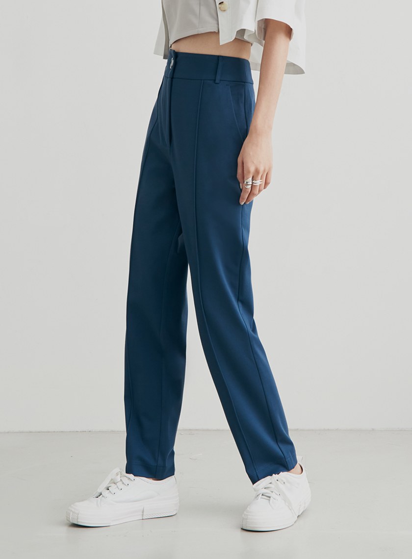 彈性合身錐形西裝褲