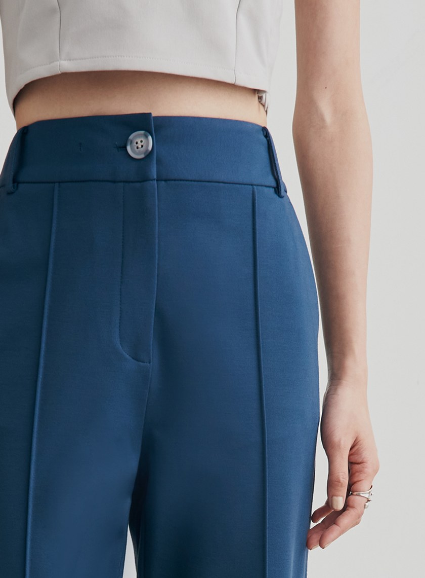 彈性合身錐形西裝褲