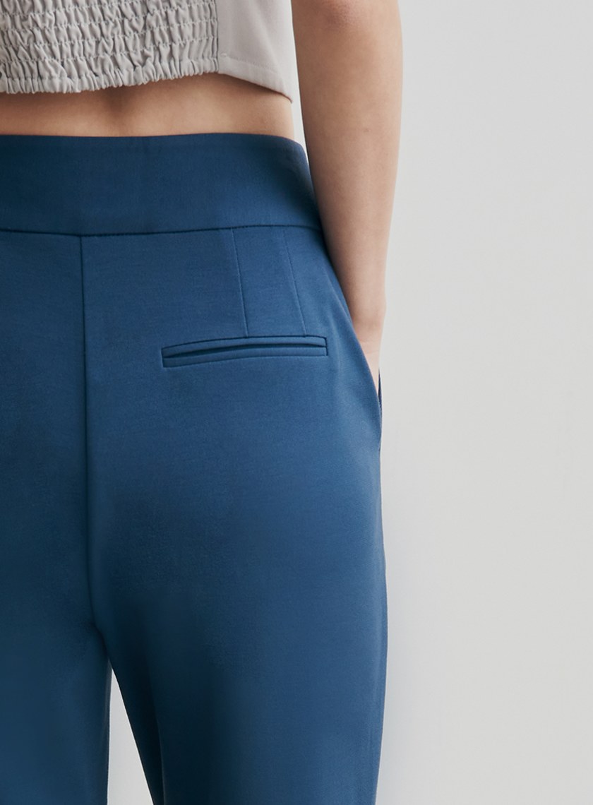 彈性合身錐形西裝褲