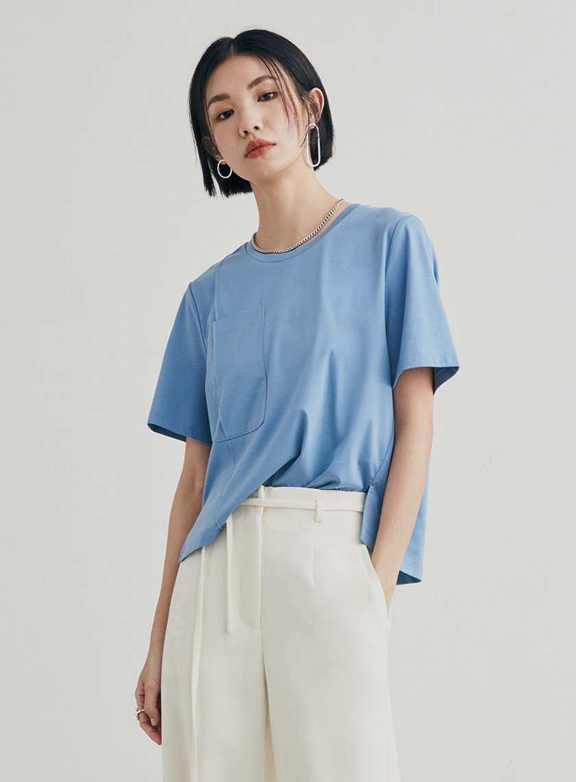 休閒寬鬆擁抱刺繡短袖上衣