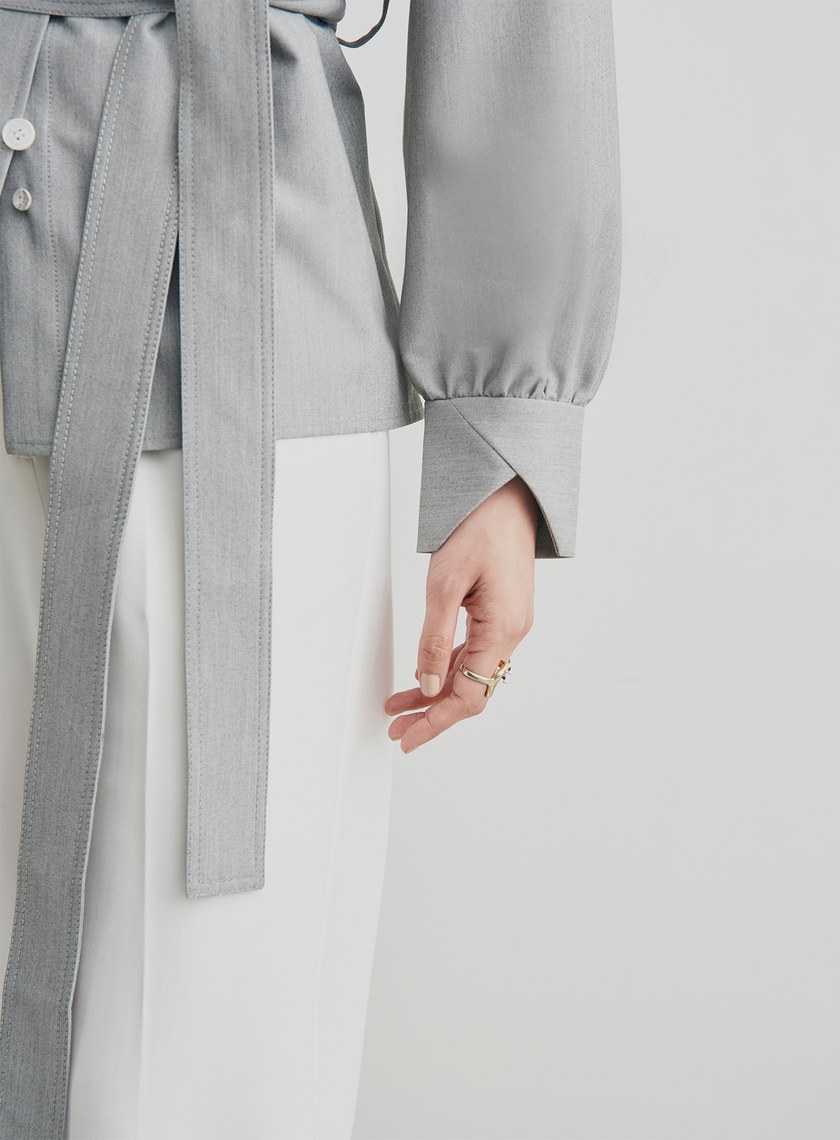 率性口袋工裝襯衫外套