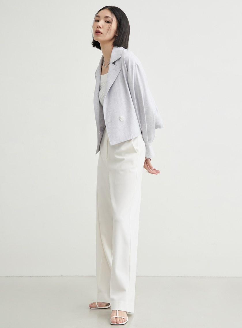 花紗肌理風衣式休閒外套