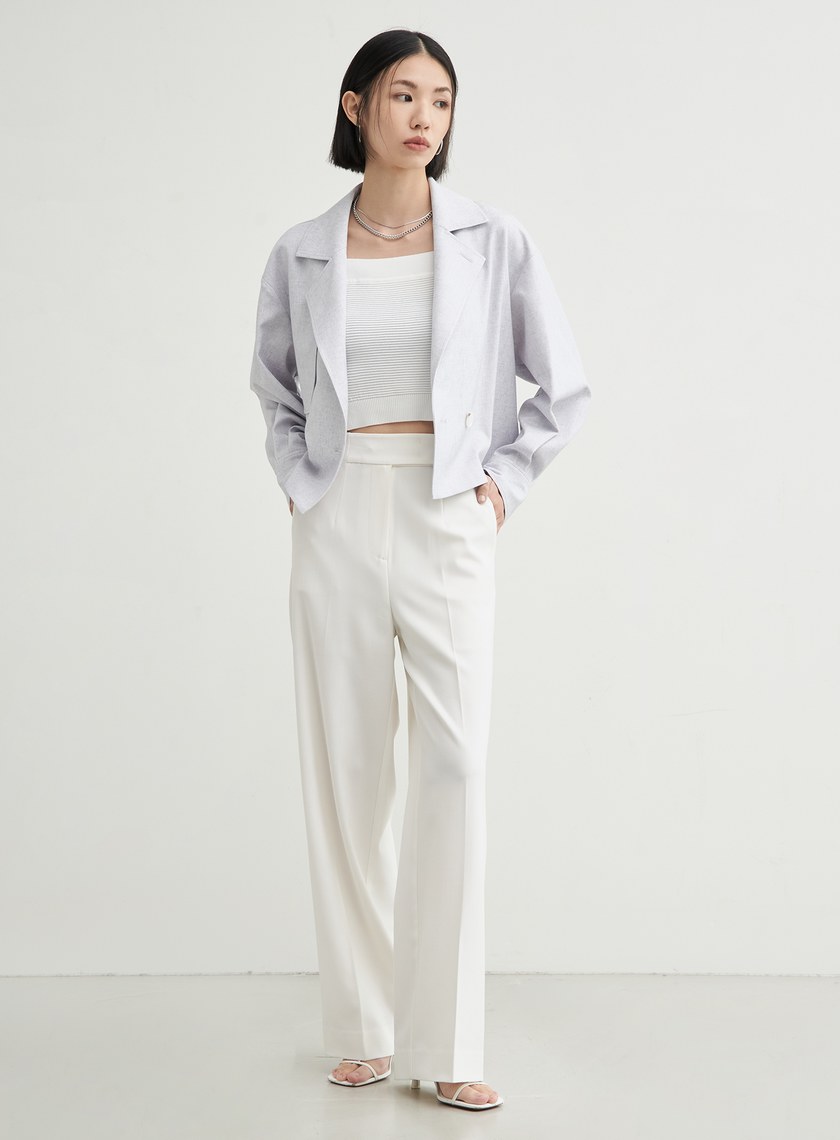 花紗肌理風衣式休閒外套