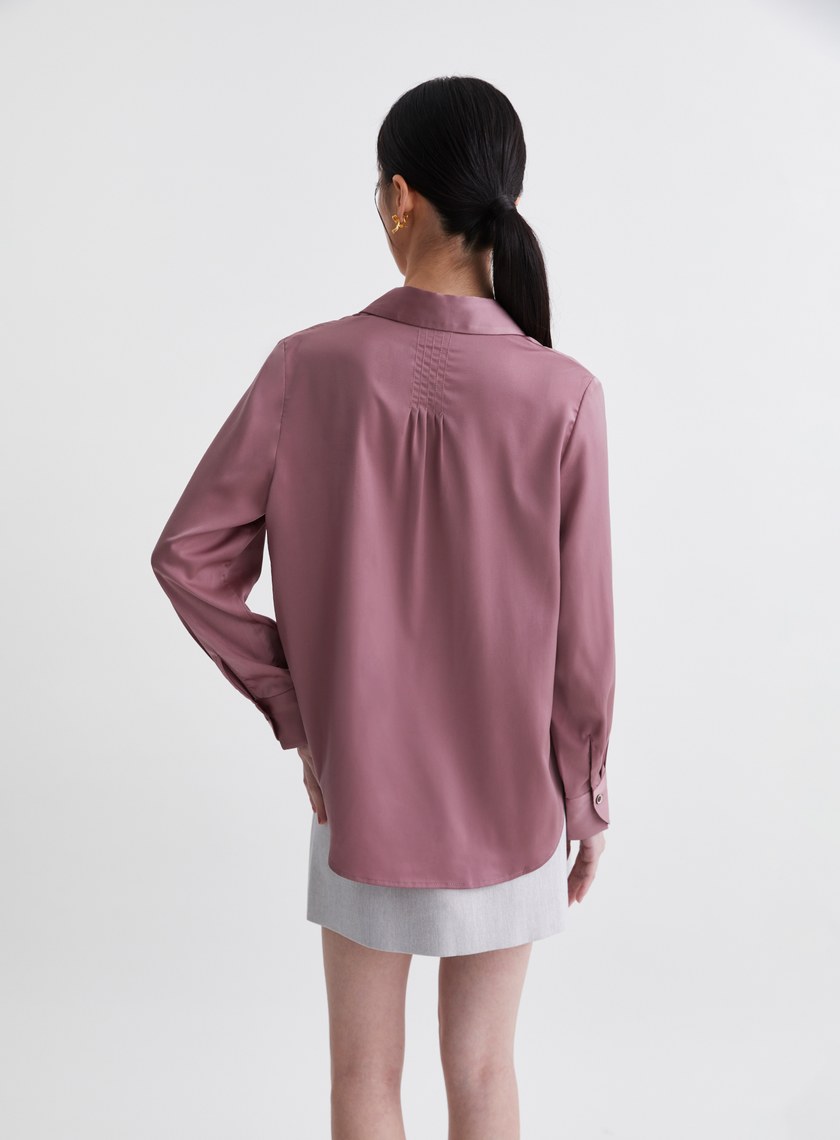 壓線設計不對稱下擺襯衫