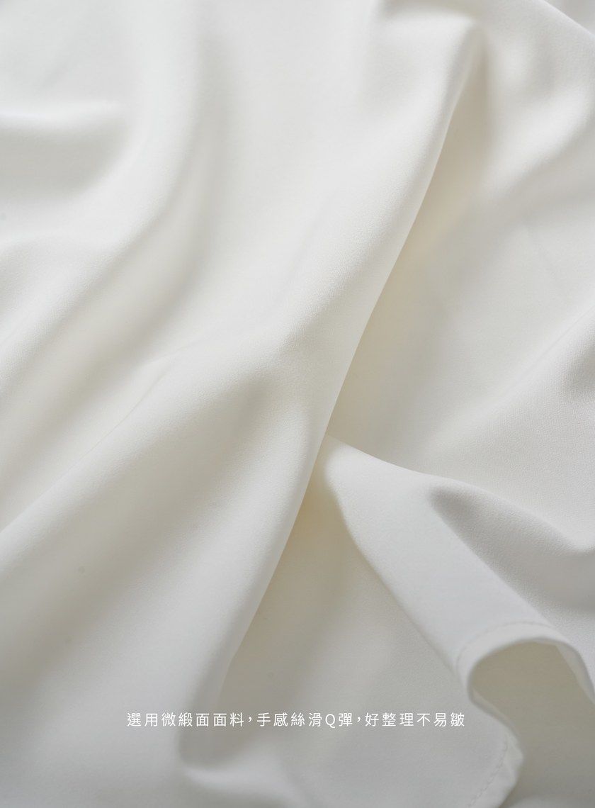 精緻小立領飄逸開襟襯衫