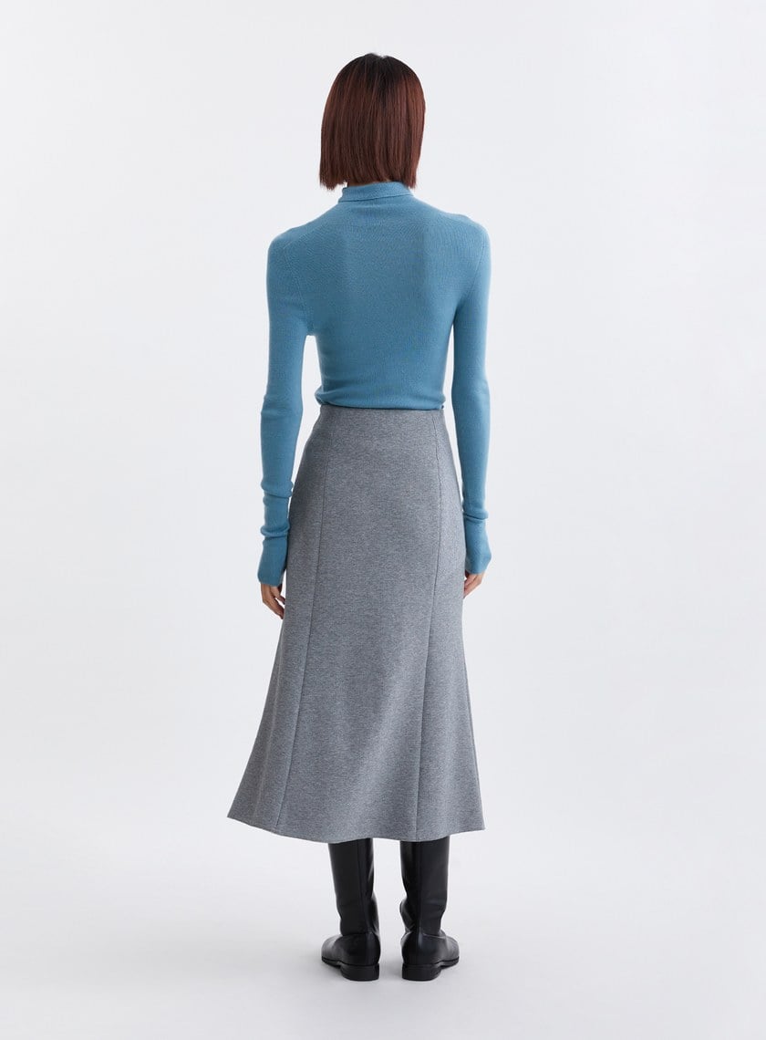 質感針織拼接魚尾裙