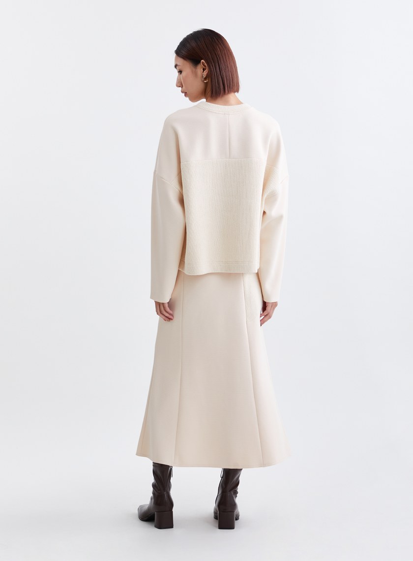 質感針織拼接魚尾裙