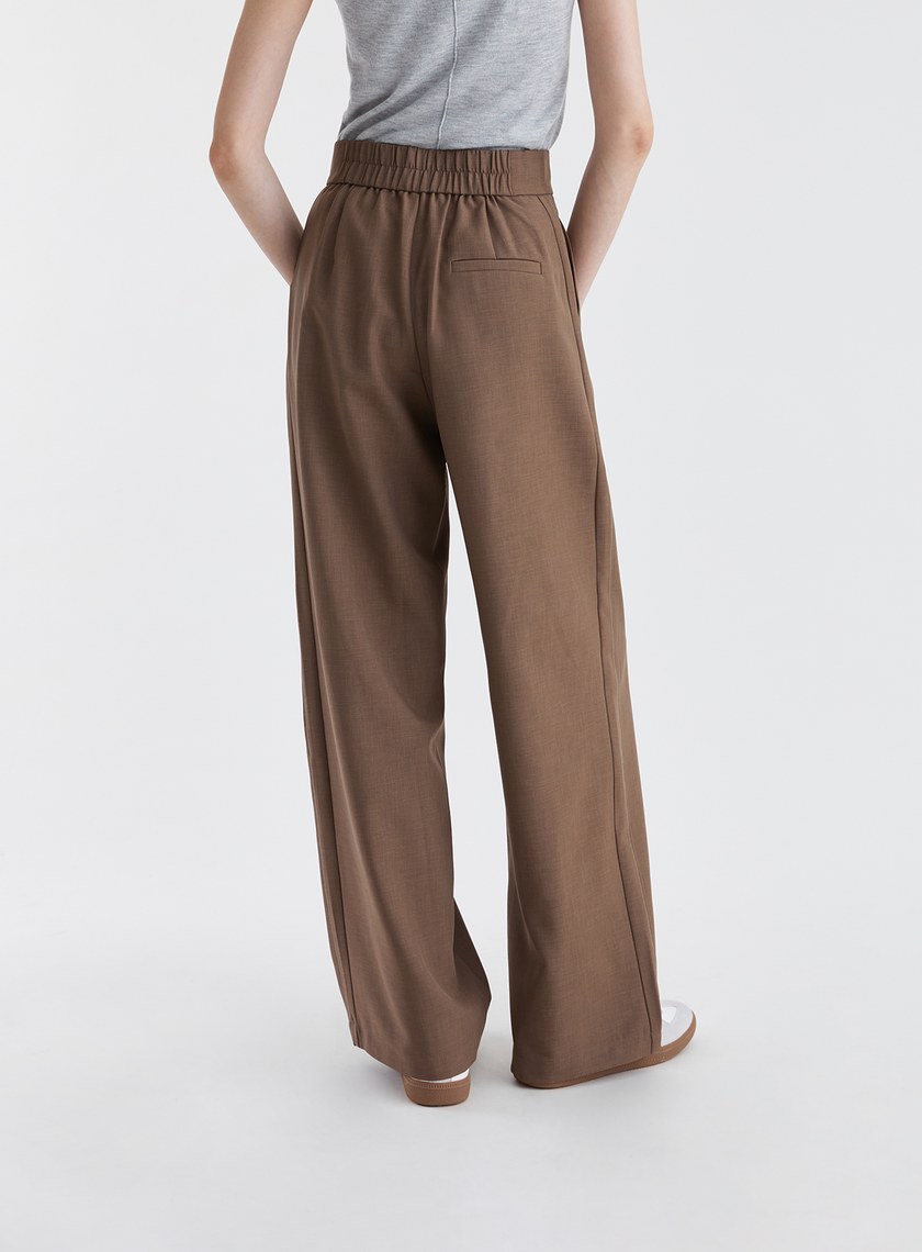 經典斜紋輕挺直筒西裝褲