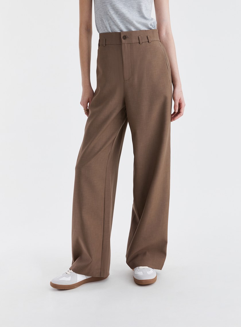 經典斜紋輕挺直筒西裝褲