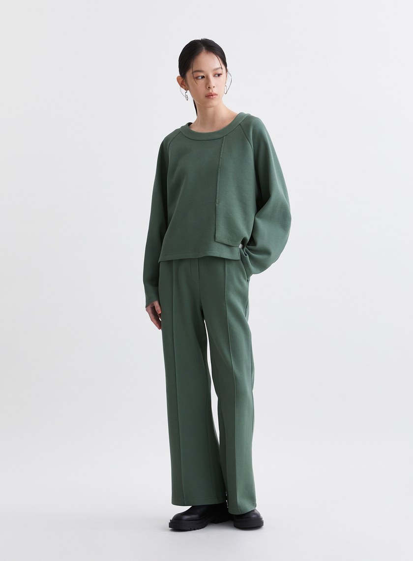 時髦休閒微喇叭長褲