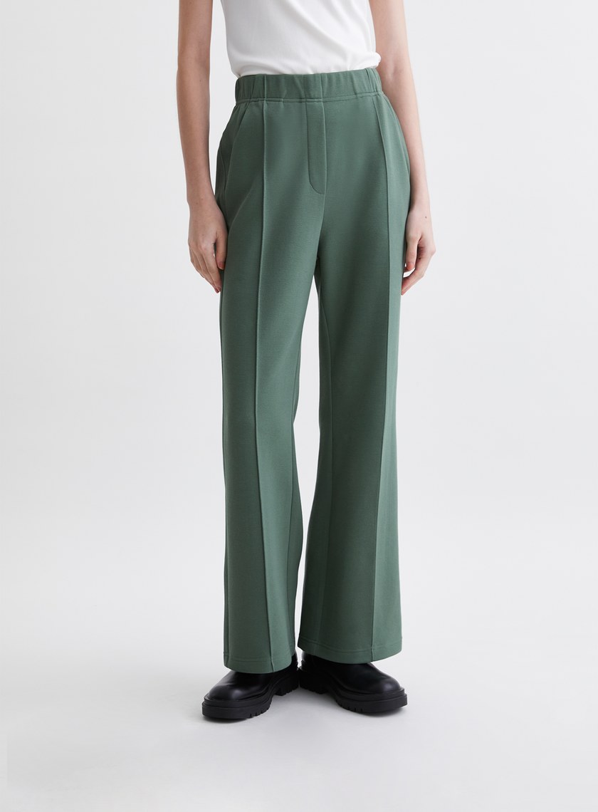 時髦休閒微喇叭長褲