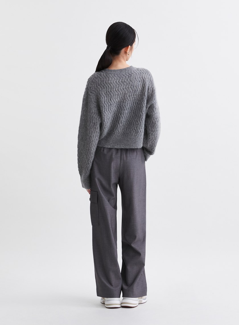 率性工裝口袋直筒長褲