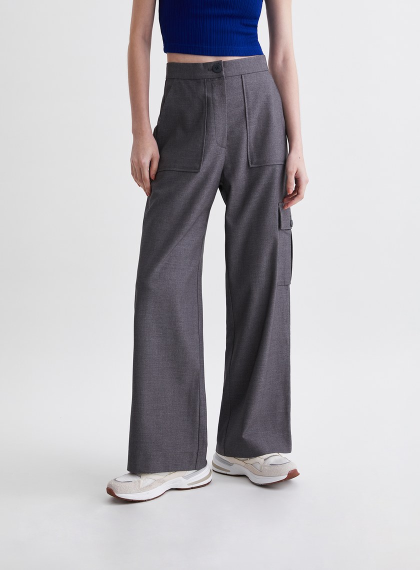 率性工裝口袋直筒長褲