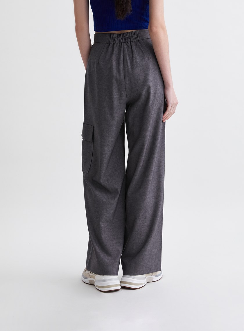 率性工裝口袋直筒長褲