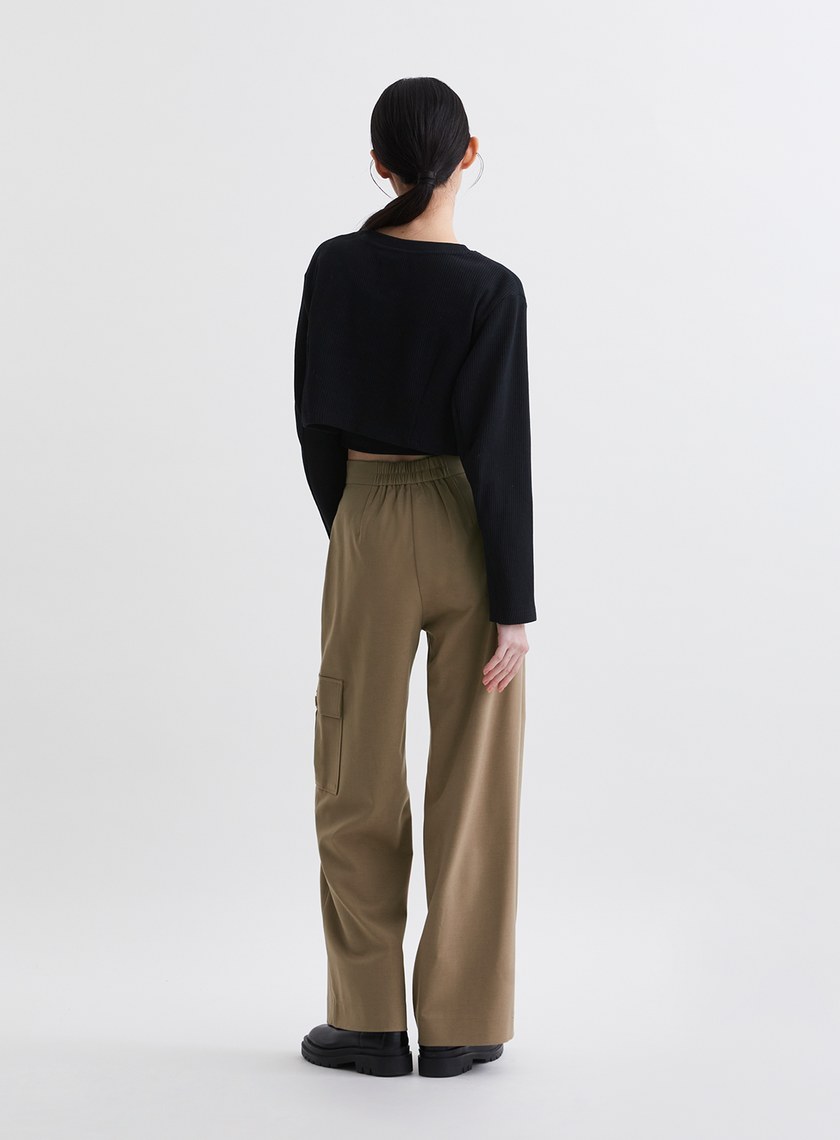 率性工裝口袋直筒長褲